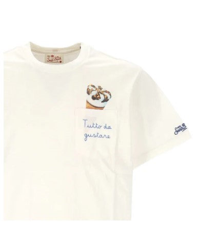 T-shirt Bianca Cornetto Algida "tutto da gustare"