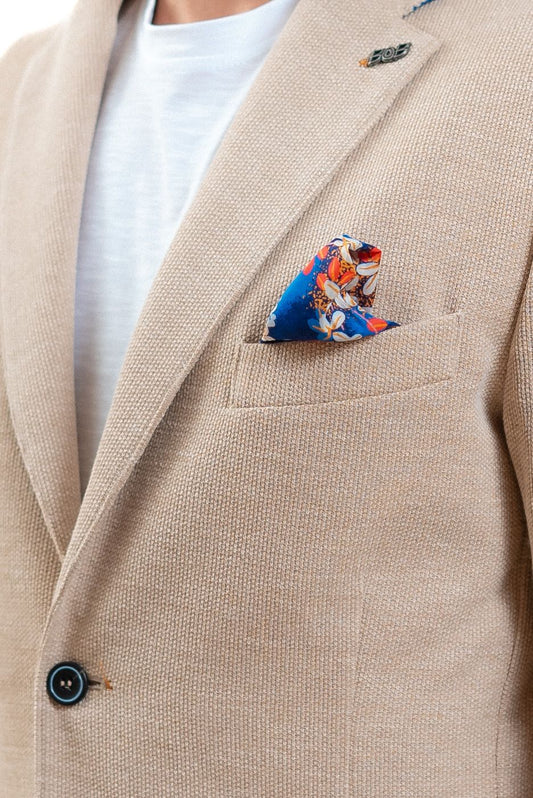 bob company giacca uomo in maglia beige, dettaglio