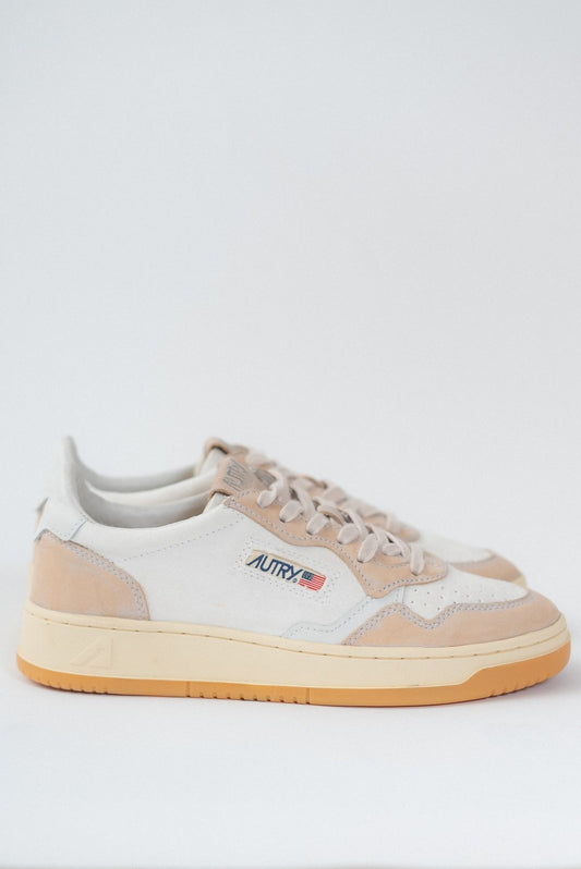 autry sneakers uomo medalist in canvas bianco, lato