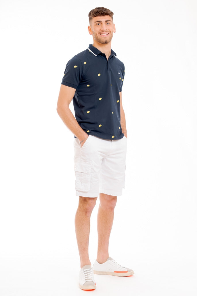 SUN68 - Bermuda Bianco con Tasconi