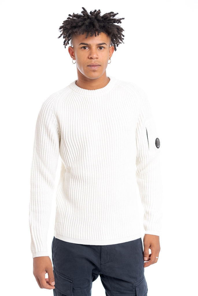 White Cp Company Maglioni Company Maglione Girocollo Con
