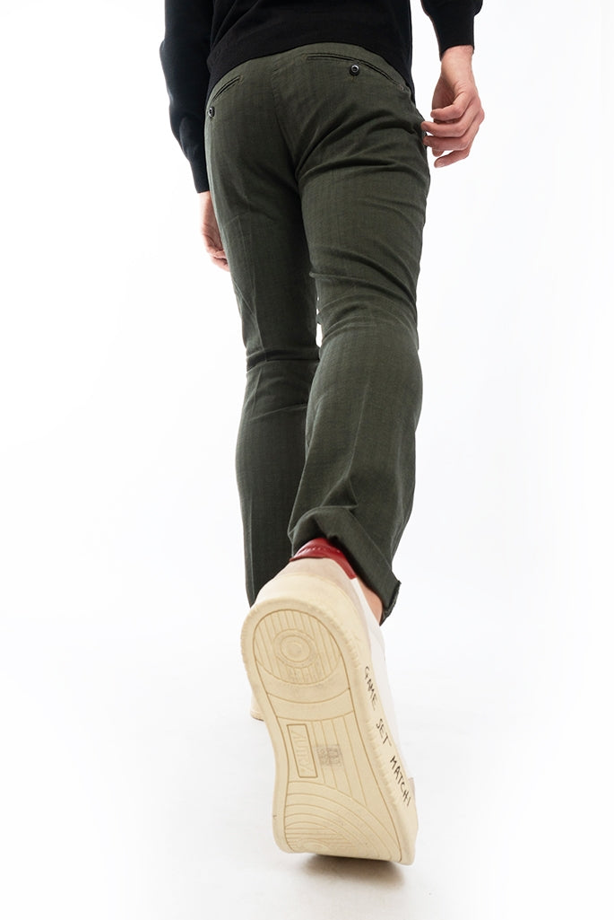 Pantalone Gaubert con Pinces Verde