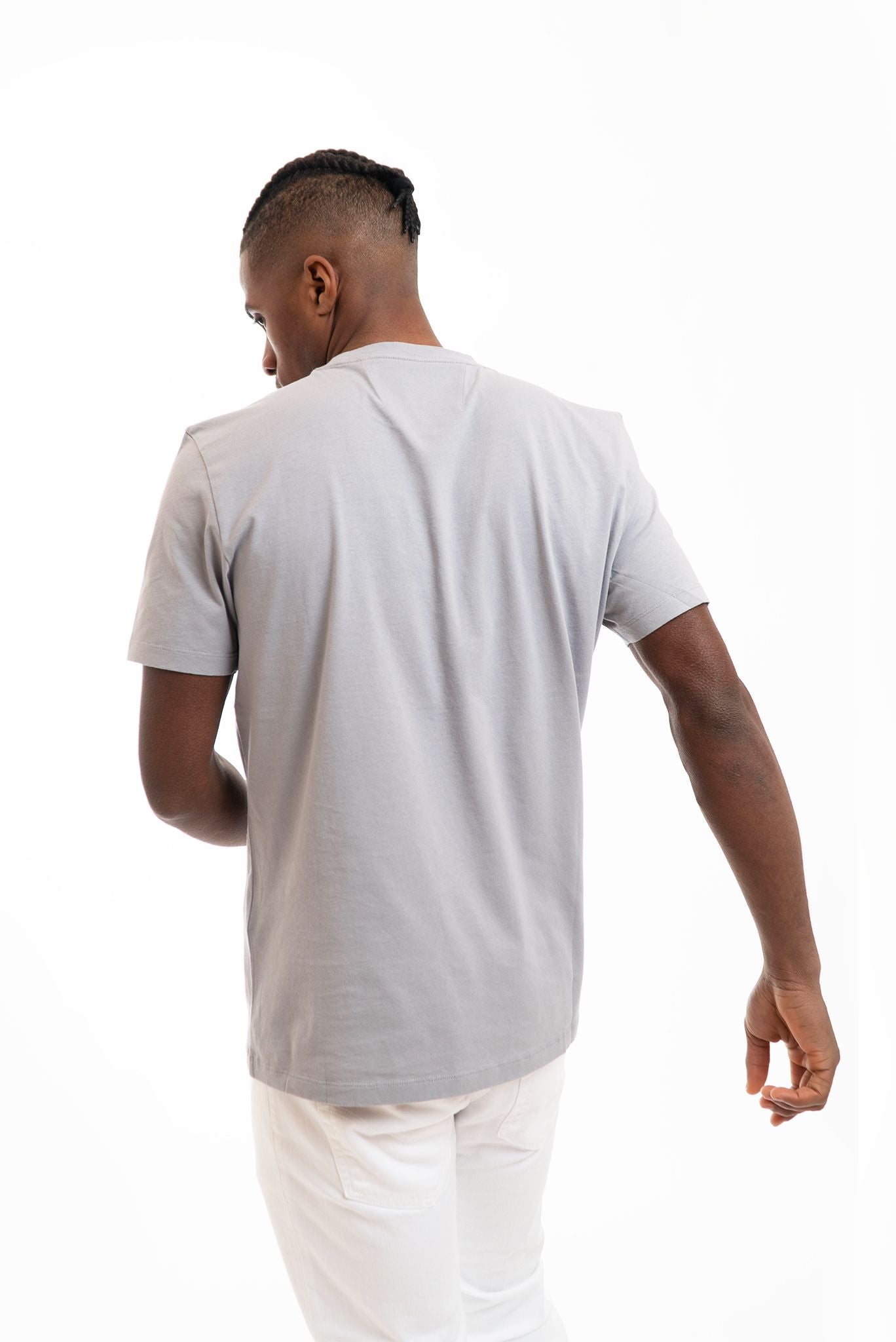 T-shirt con Stampa Logo Grigio
