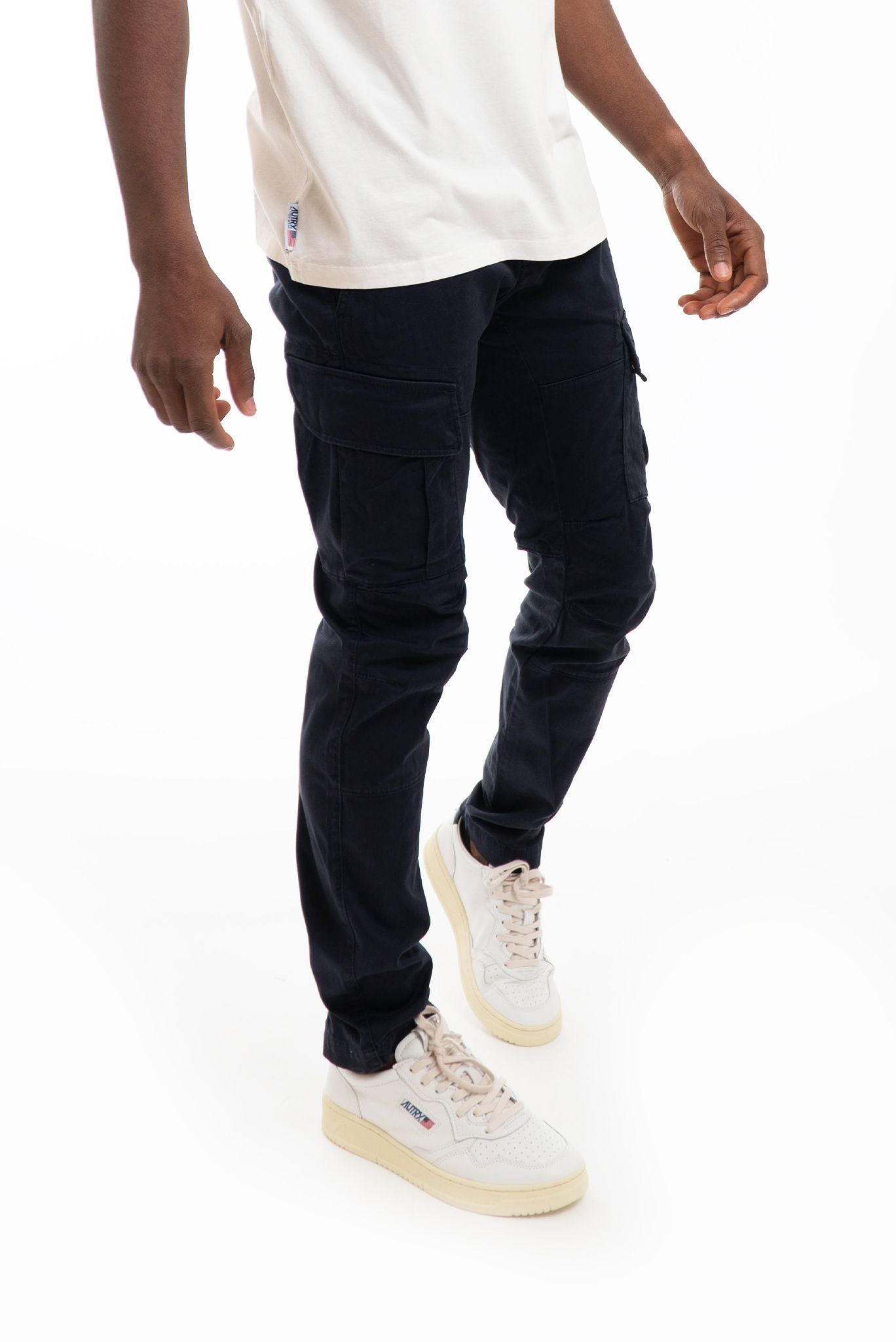 Pantaloni Cargo con Tasconi Blu