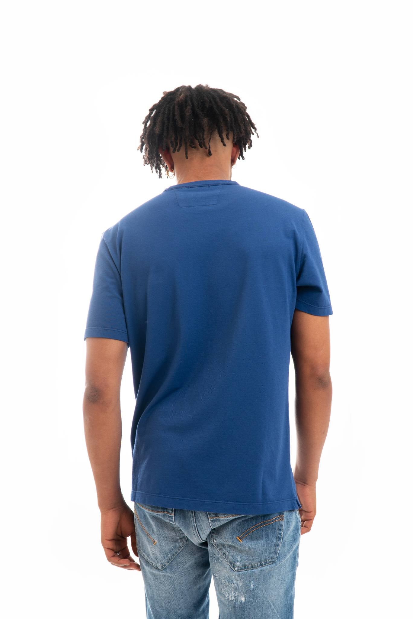 T-shirt in Piquet Blu