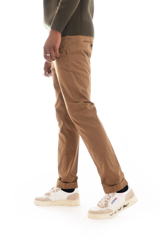 Pantalone Marrone Chino in Cotone Ecosostenibile Gaubert