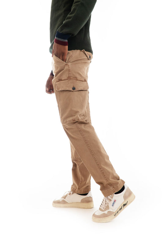 Pantalone Cargo con Tasconi Beige