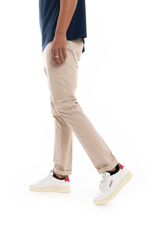 pantaloni beige chino gaubert dondup saldi, profilo