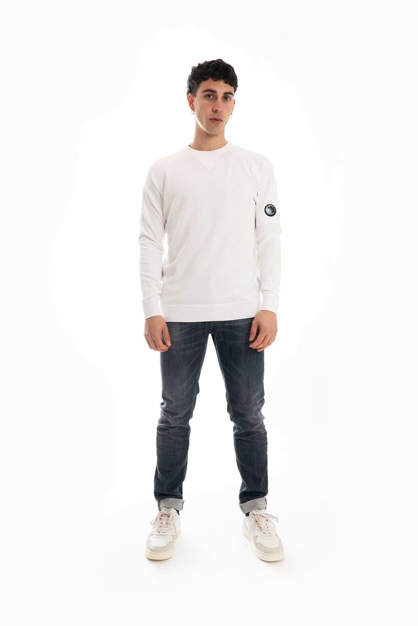 Maglia Bianca Modello Felpa