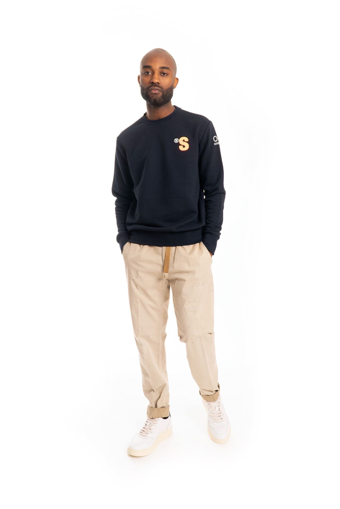 Pantalone Beige in Cotone Macchie