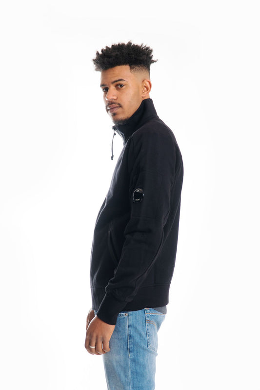 Felpa con Zip Nera
