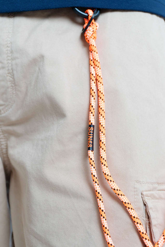 Bermuda Cargo Beige Con Laccio Fluo