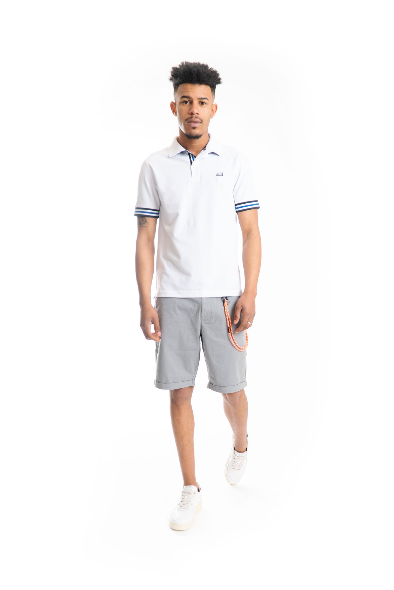 Bermuda Grigio Con Laccio Fluo