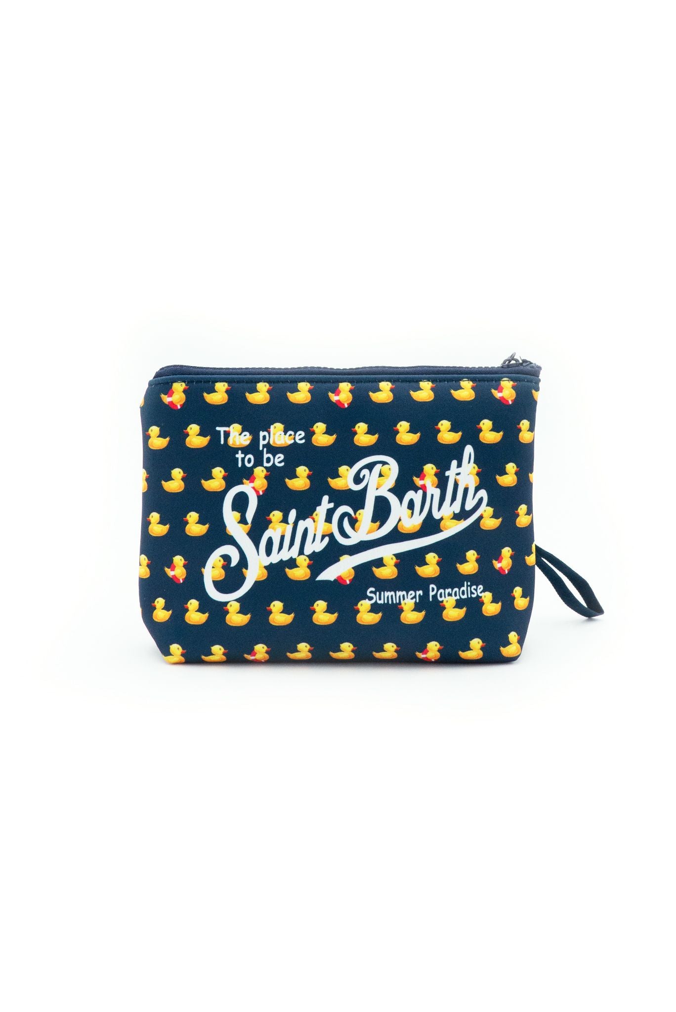 Pochette in Neoprene Fantasia Paperelle Gialle