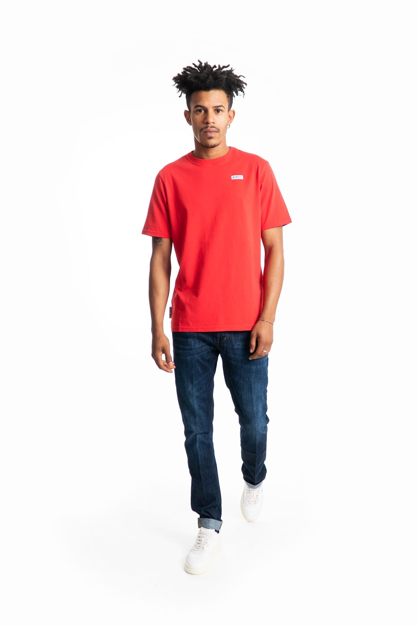 t-shirt rossa in cotone Autry uomo, intero