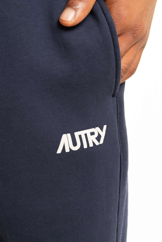 autry uomo pantaloni della tuta blu con logo, dettaglio
