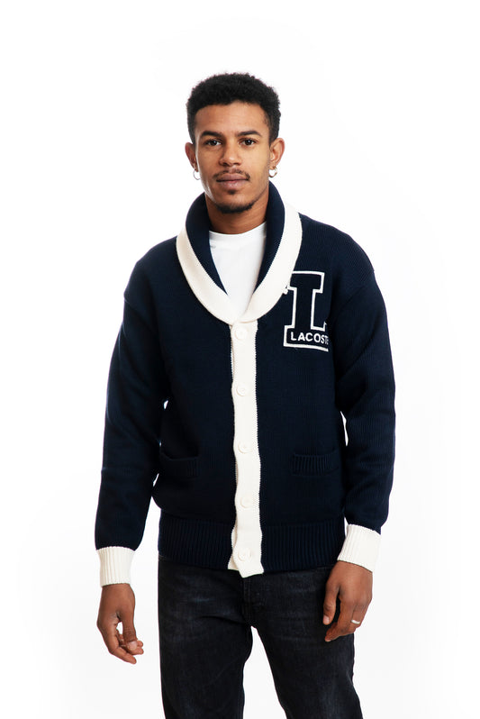 Cardigan Blu con Bottoni College