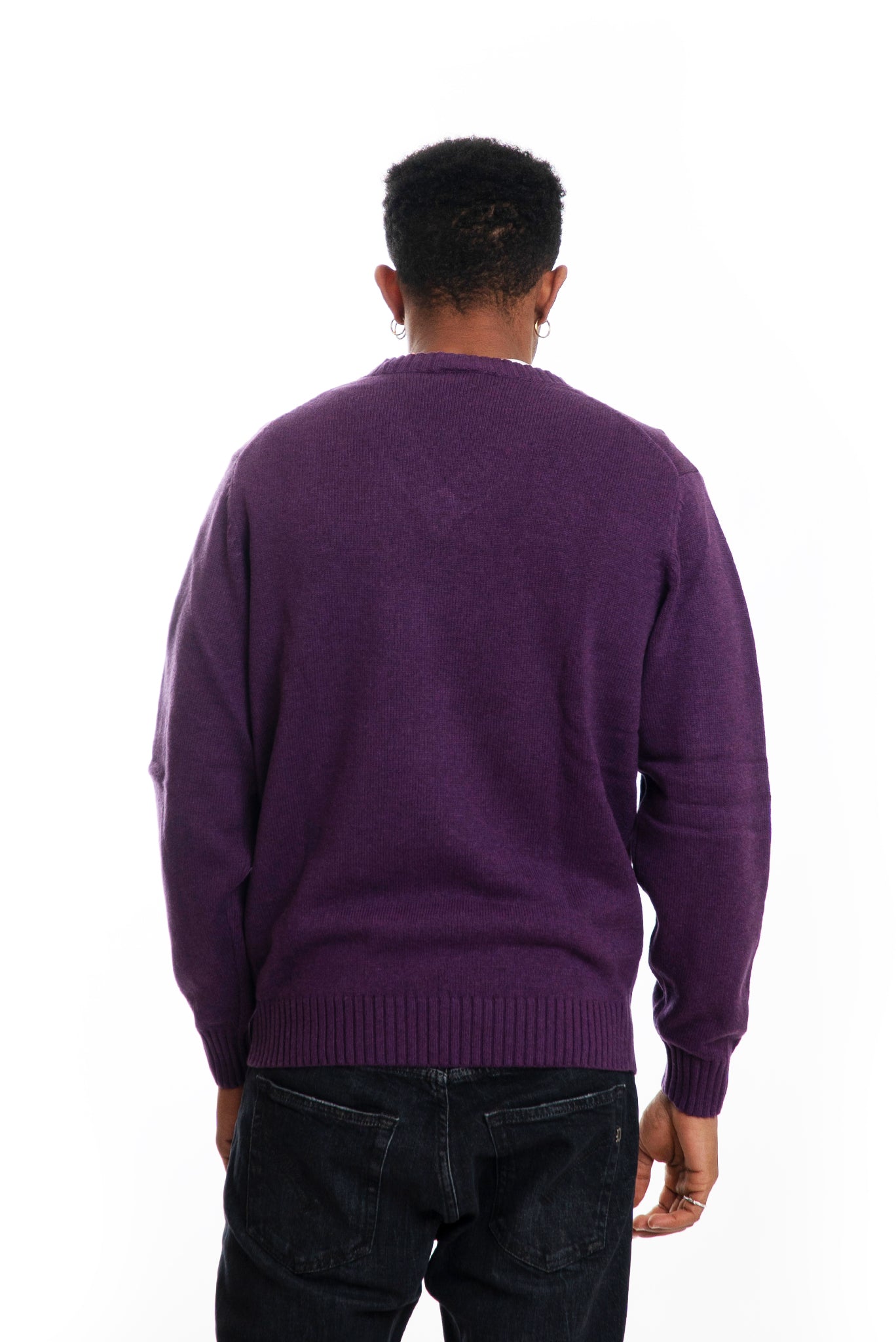 Maglione Con Scollo a V Viola