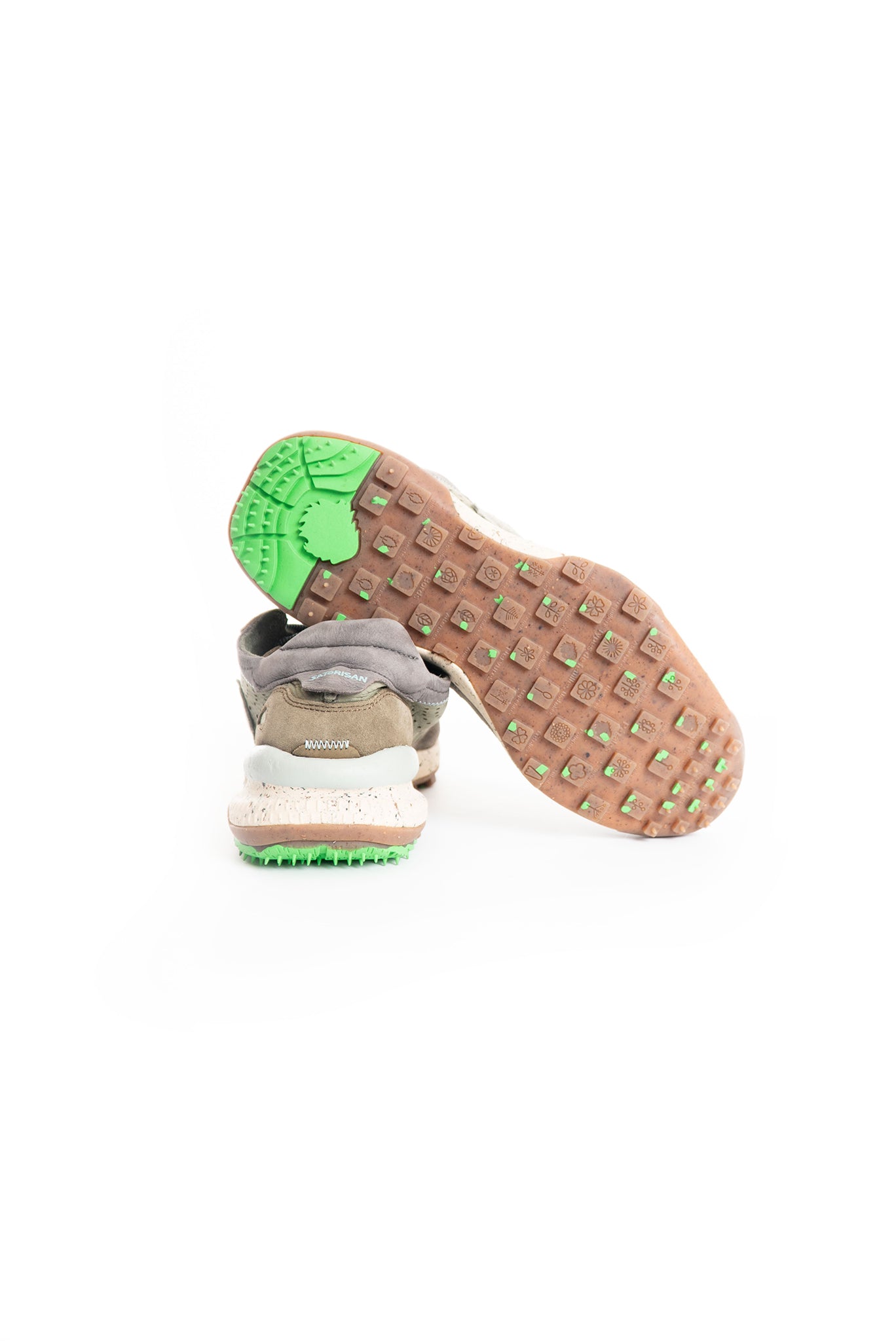 Sneakers Pelle Verde Marrone Chacrona Laser