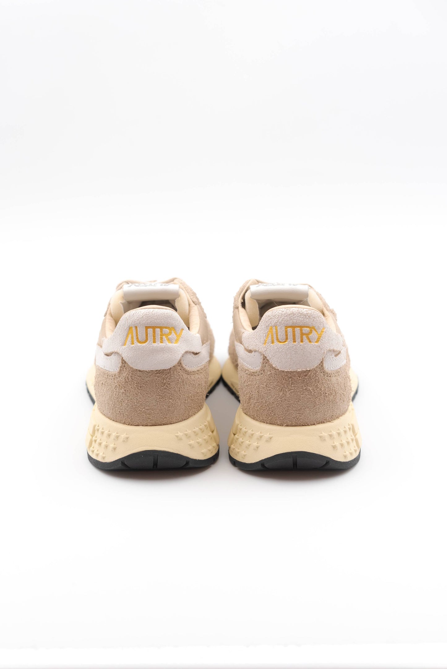 saldi autry sneakers uomo reelwing low in suede e nylon beige, retro