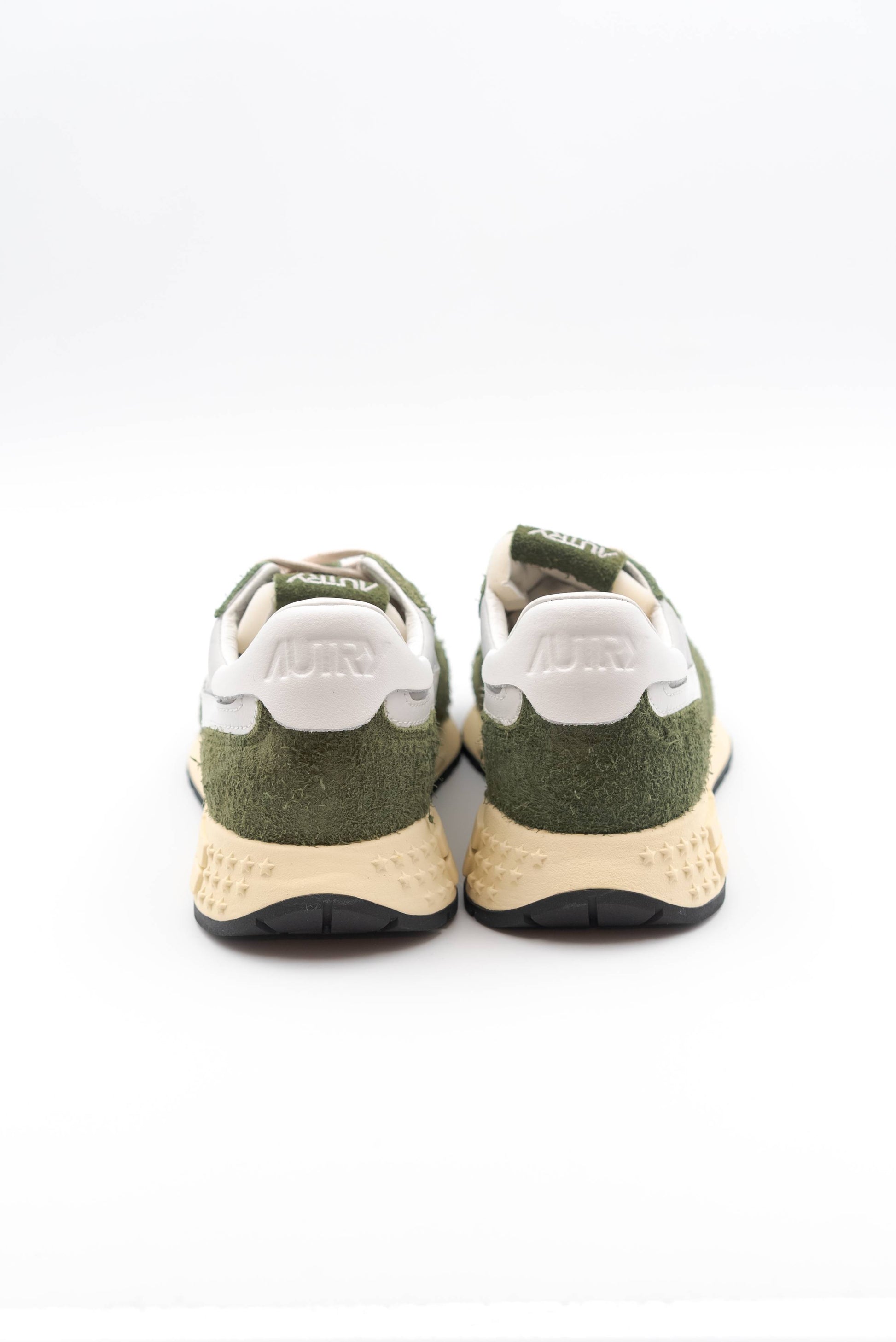 autry sneakers uomo reelwing low in suede verde e nylon grigio in saldo, retro