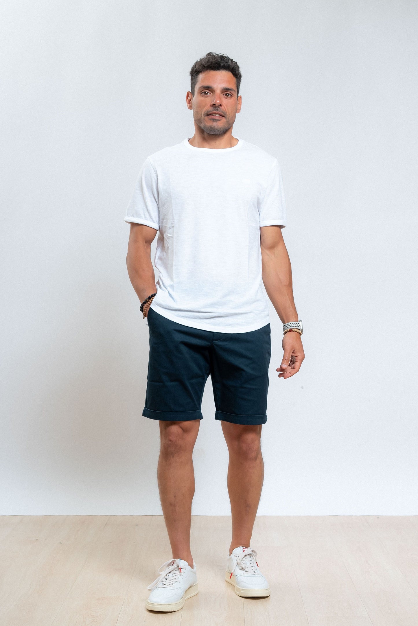 sun68 bermuda uomo blu chino, intero