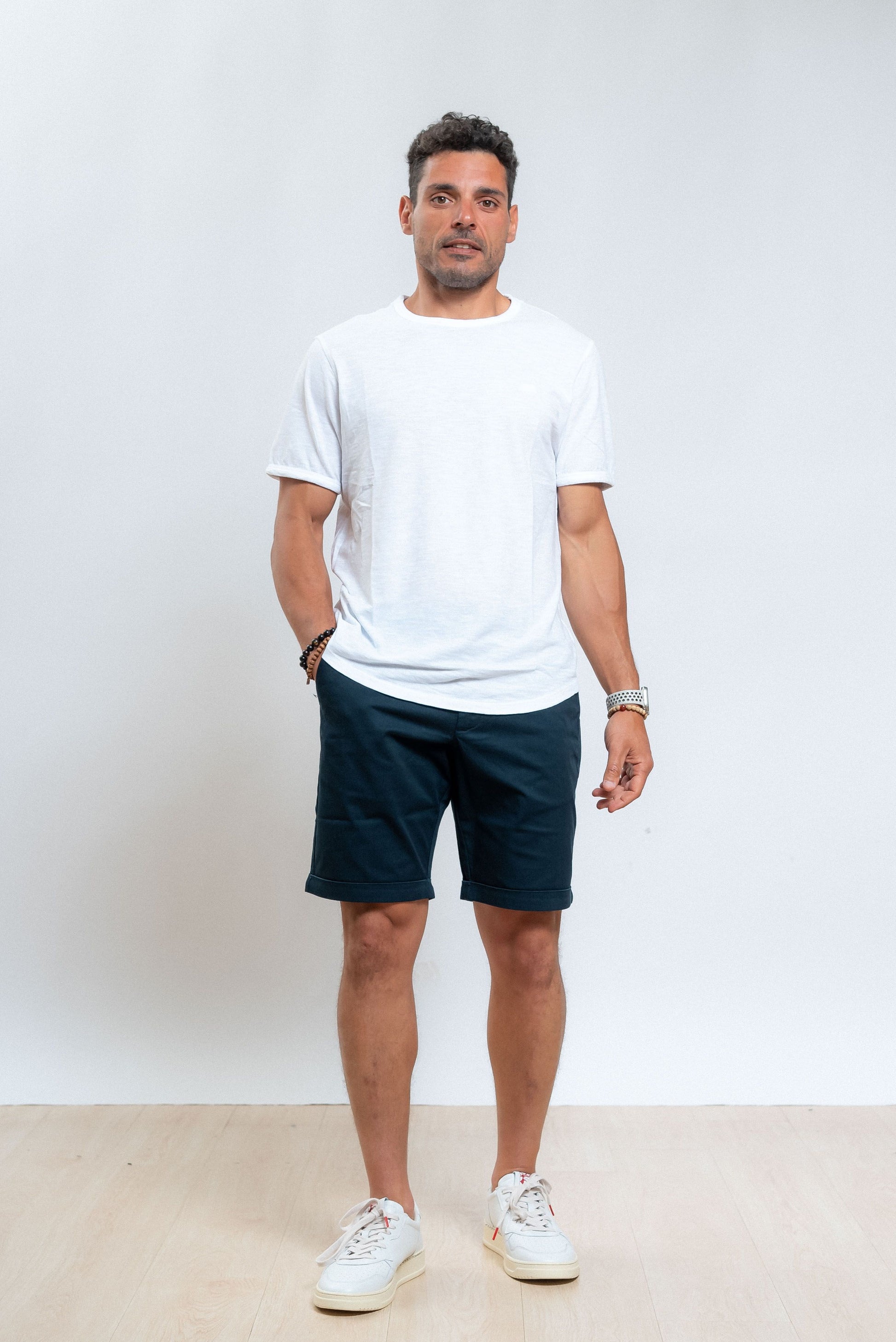 sun68 bermuda uomo blu chino, intero