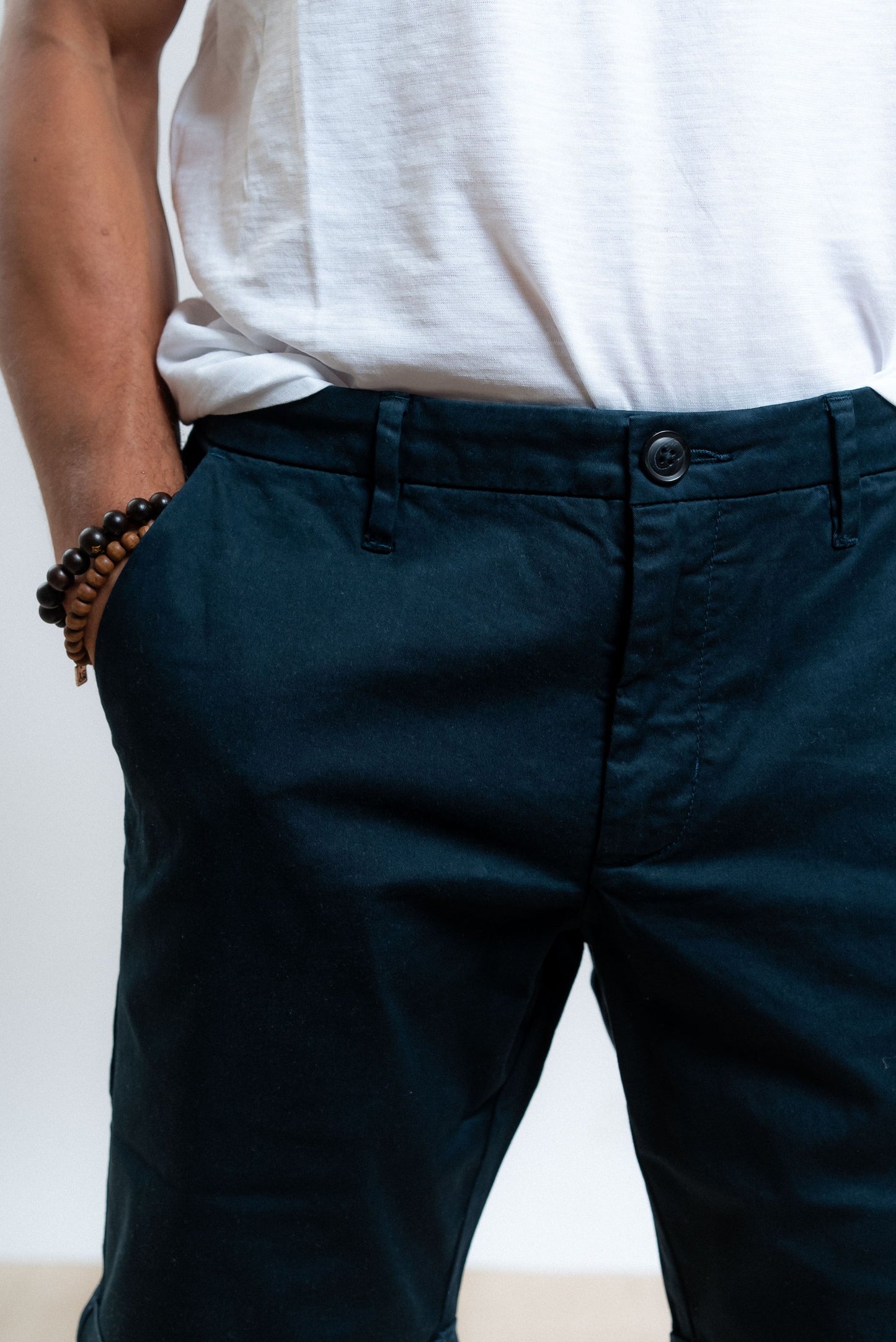 sun68 bermuda uomo blu chino, dettaglio