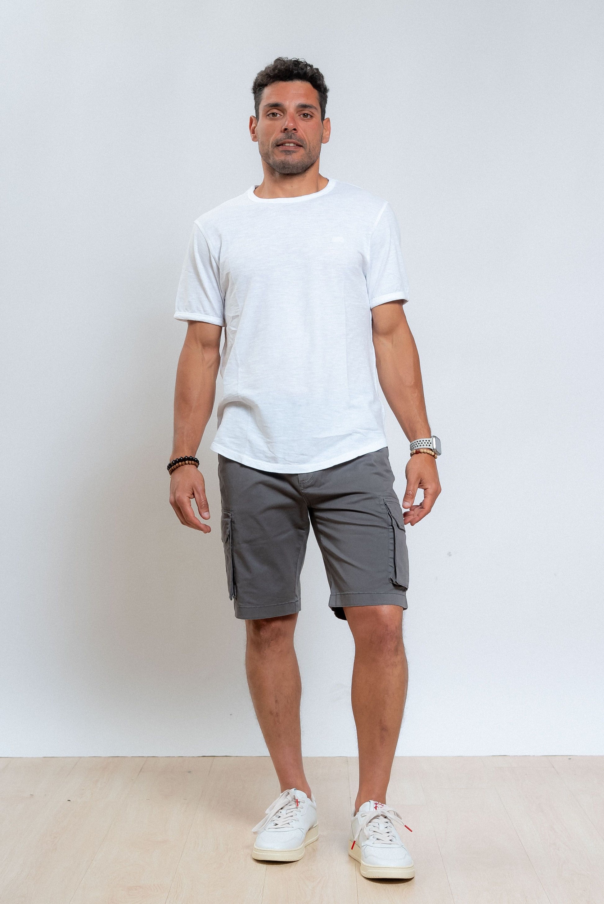 bermuda uomo grigio sun68 military solid, intero