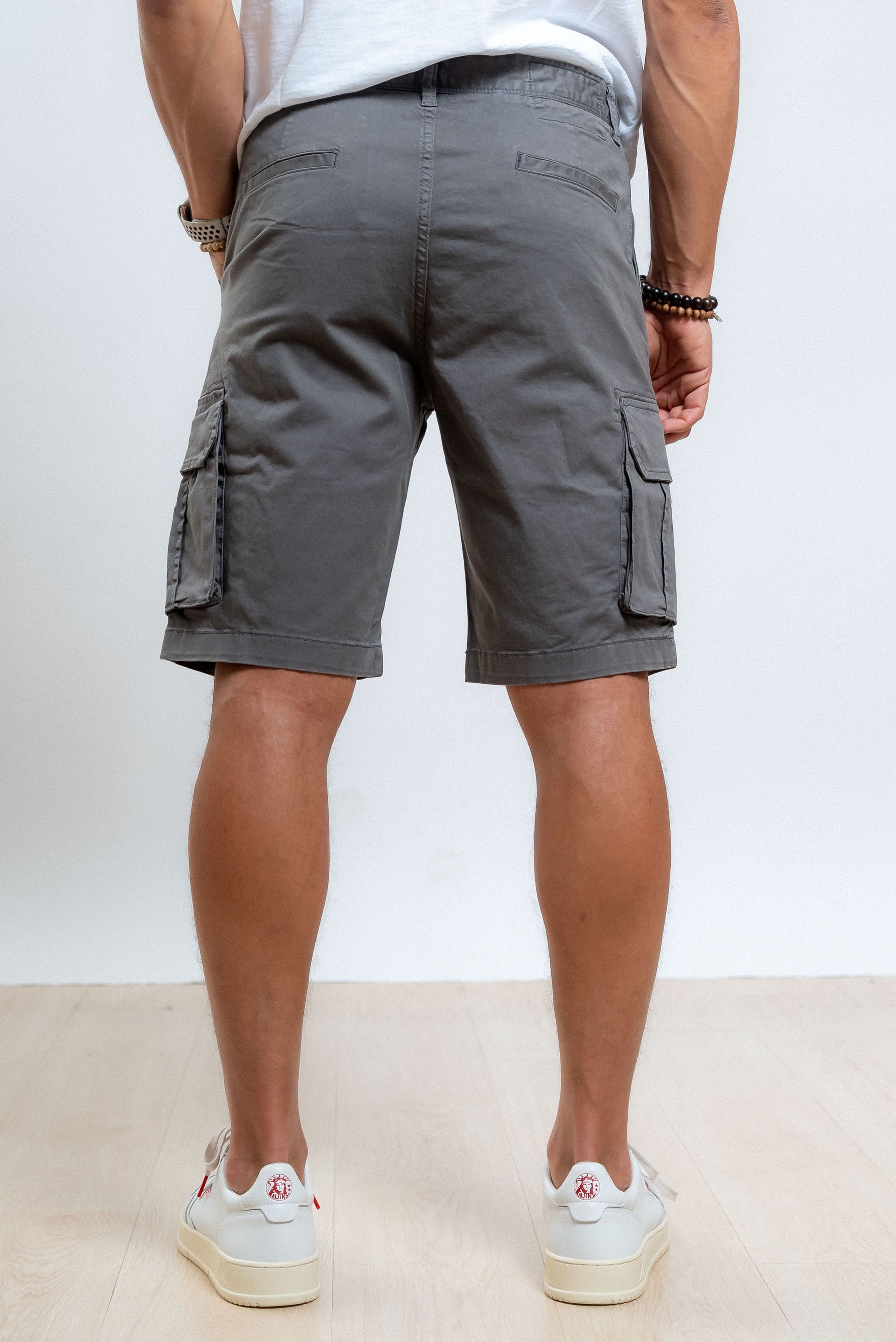 bermuda uomo grigio sun68 military solid, retro