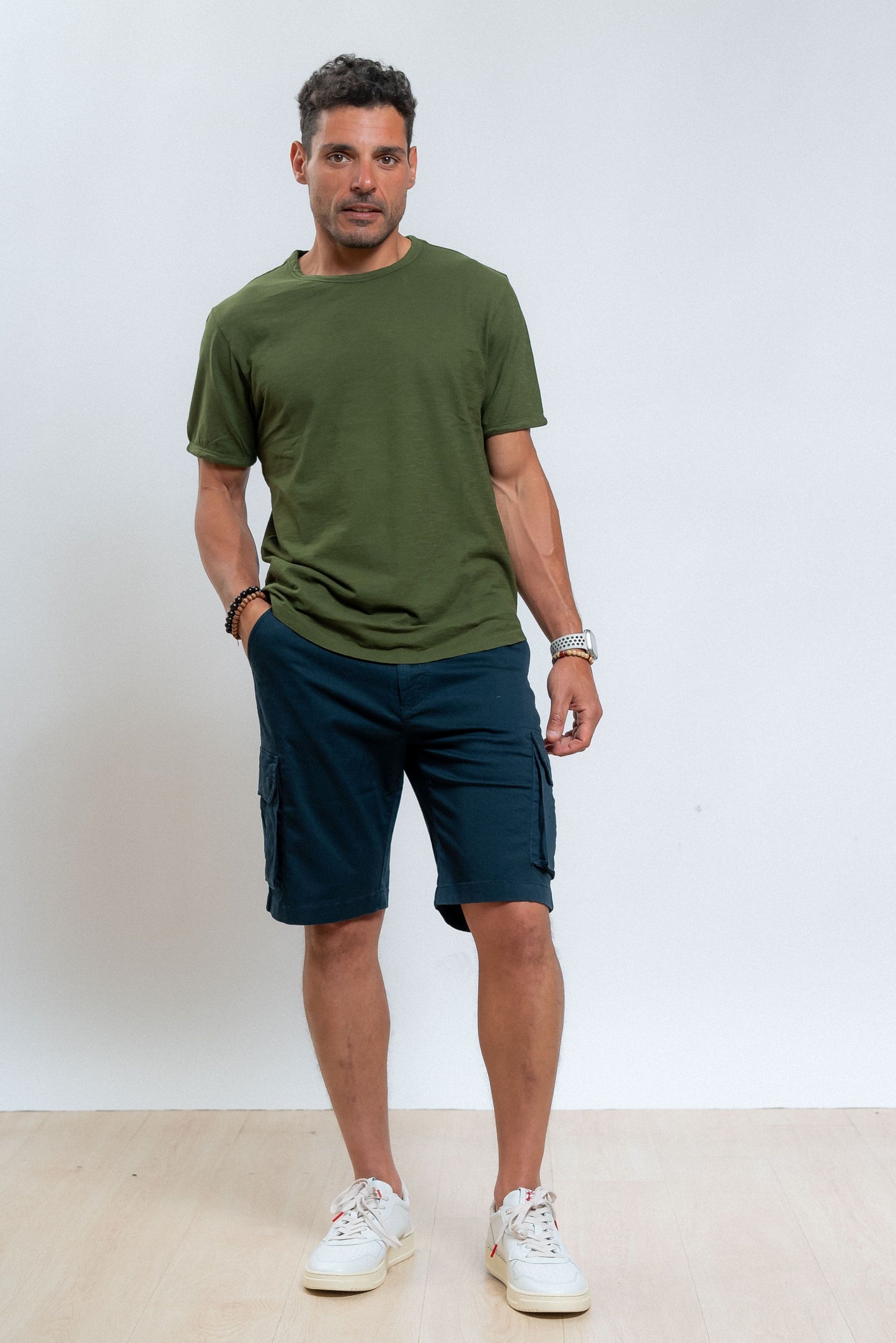 bermuda uomo sun68 con tasconi military solid, intero