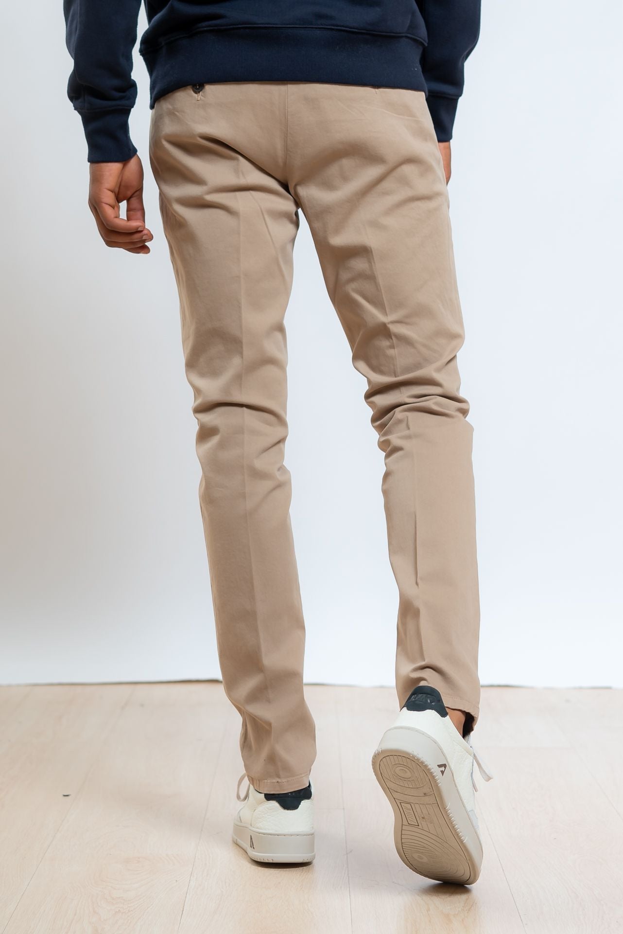 Roy roger's uomo Pantalone Chino New Rolf In Gabardina Beige, retro