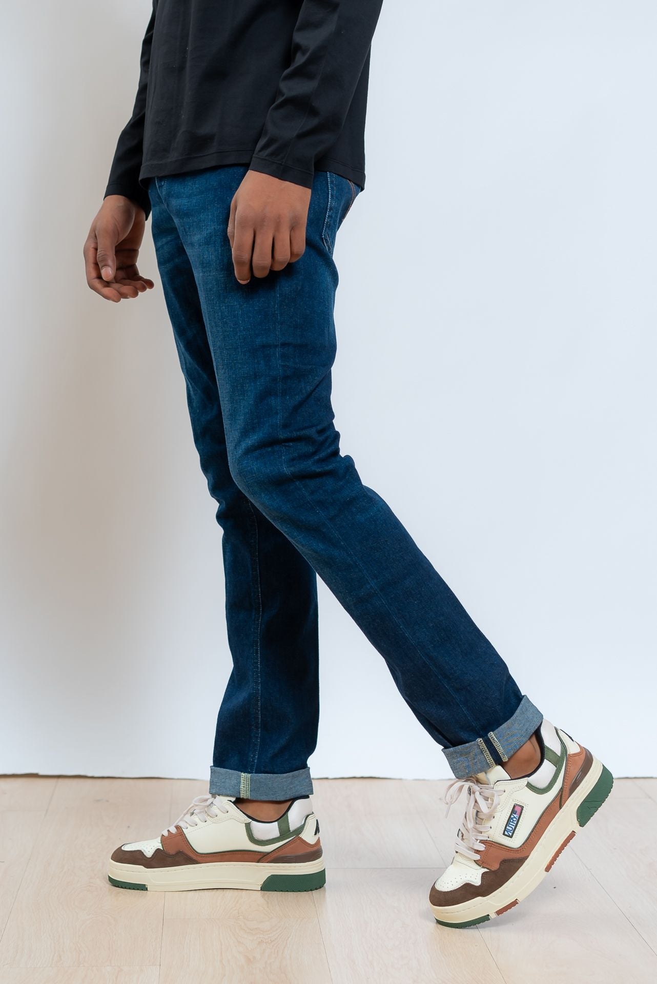 dondup uomo Jeans George Blu Medio Skinny Fit, lato