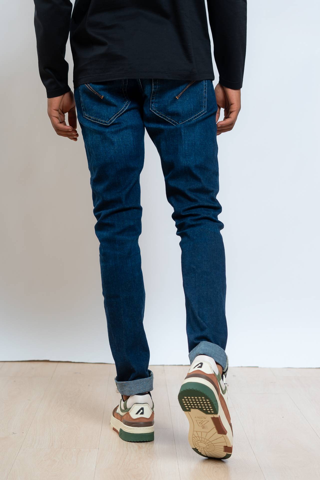 dondup uomo Jeans George Blu Medio Skinny Fit, retro