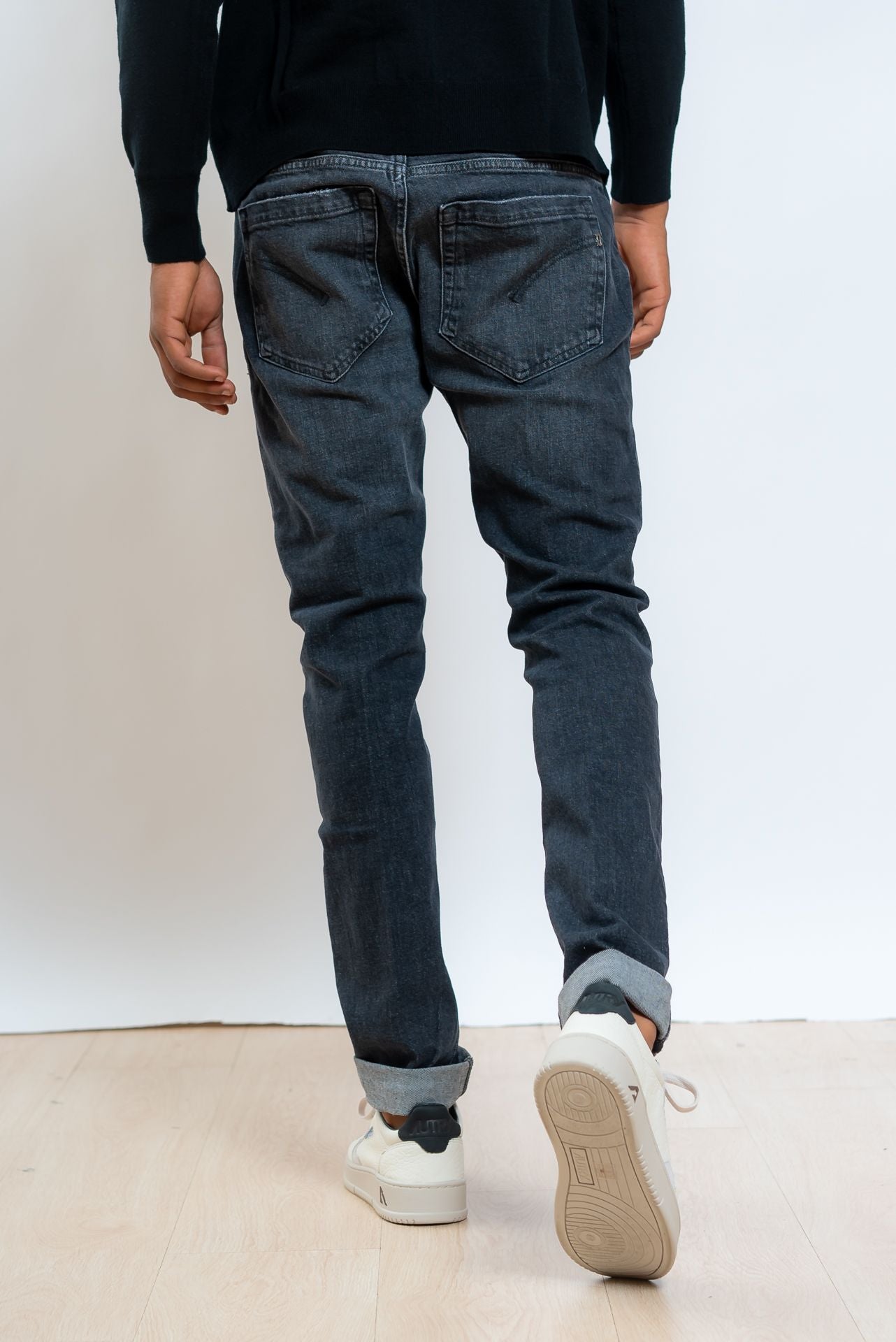 Dondup uomo Jeans George Grigio Skinny Fit, retro