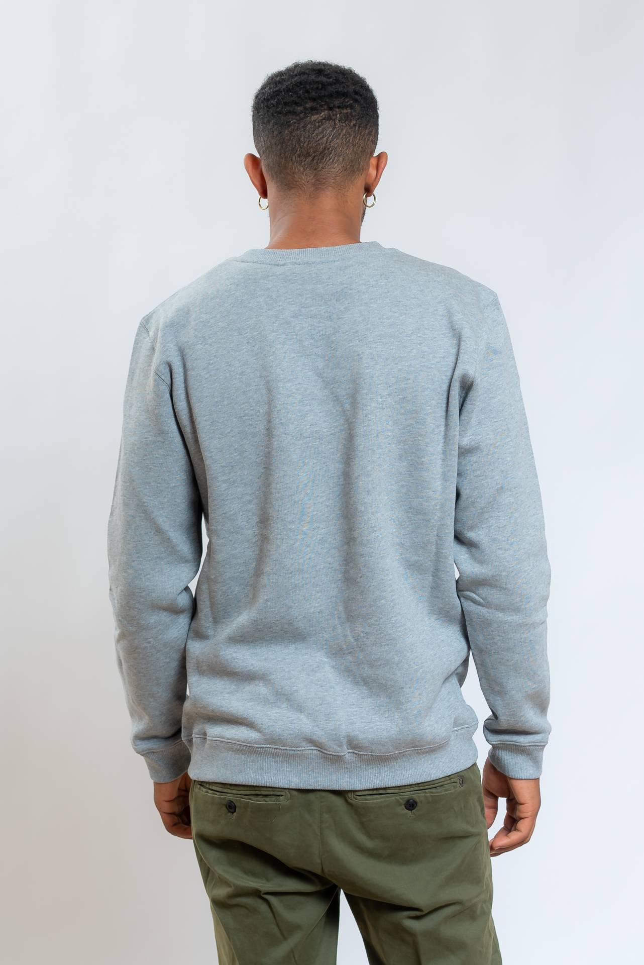 dondup uomo Felpa Grigia In Cotone Con Logo, retro