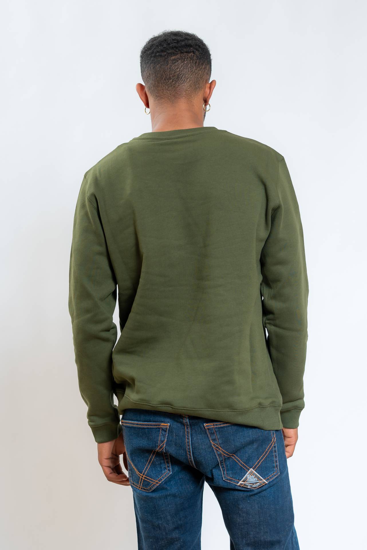 dondup uomo Felpa Verde In Cotone Con Logo, retro