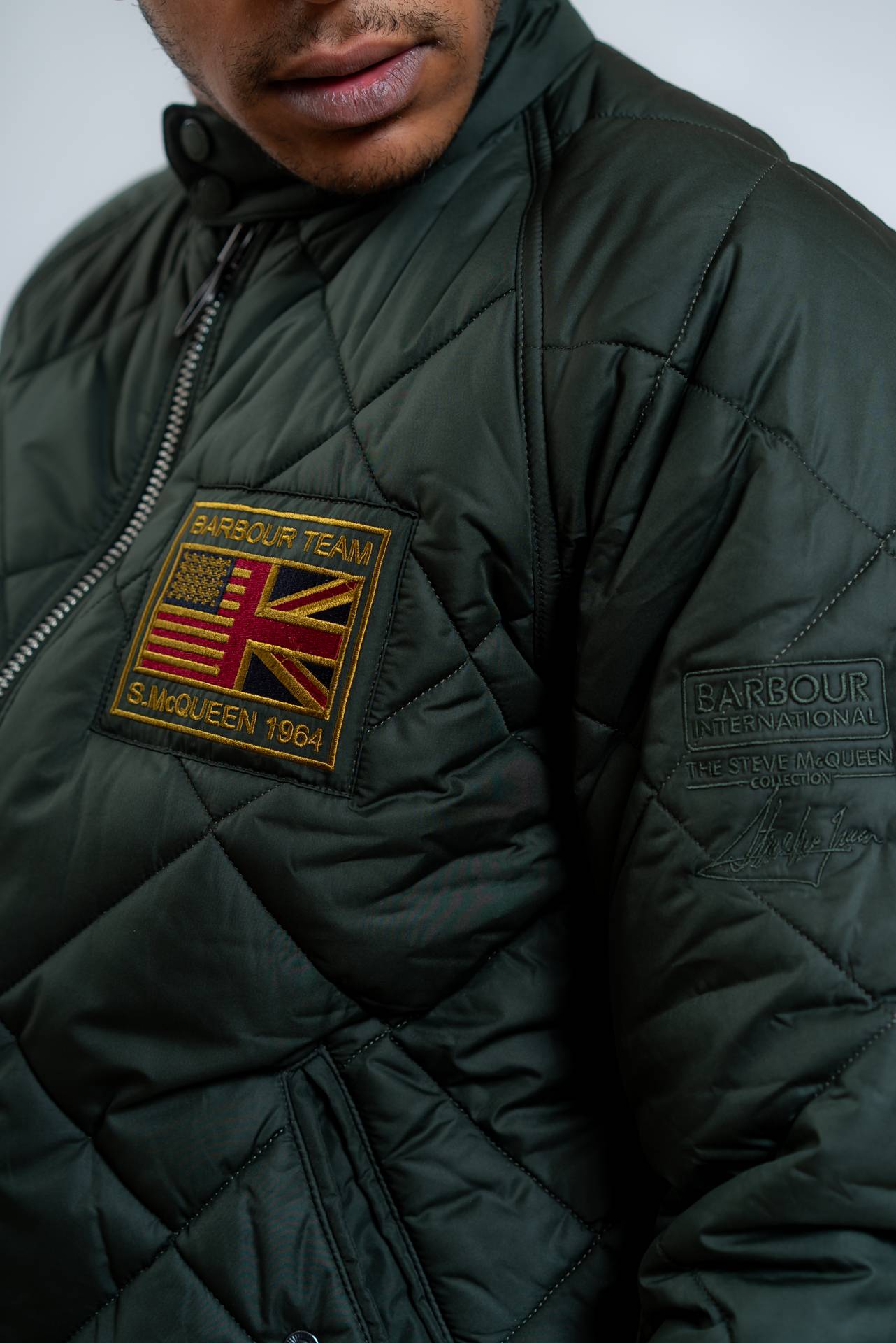 Giubbino Steve McQueen Imbottito Verde, dettaglio
