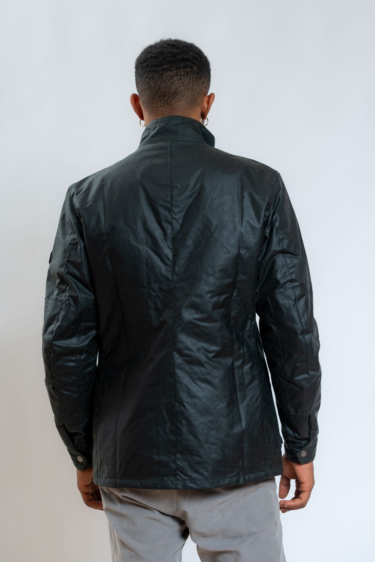 barbour Giubbino Duke Wax Verde, retro