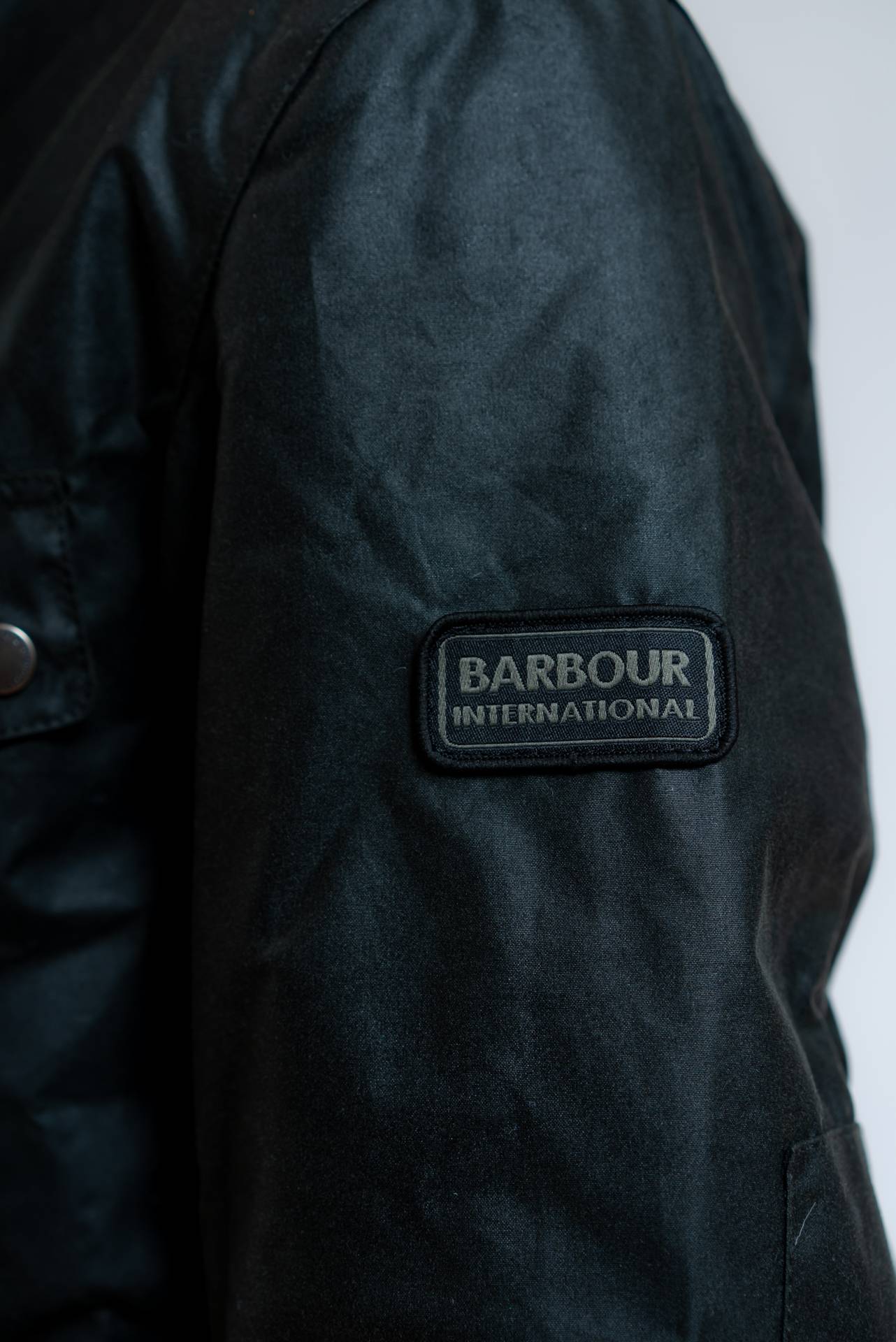 barbour Giubbino Duke Wax Verde, dettaglio