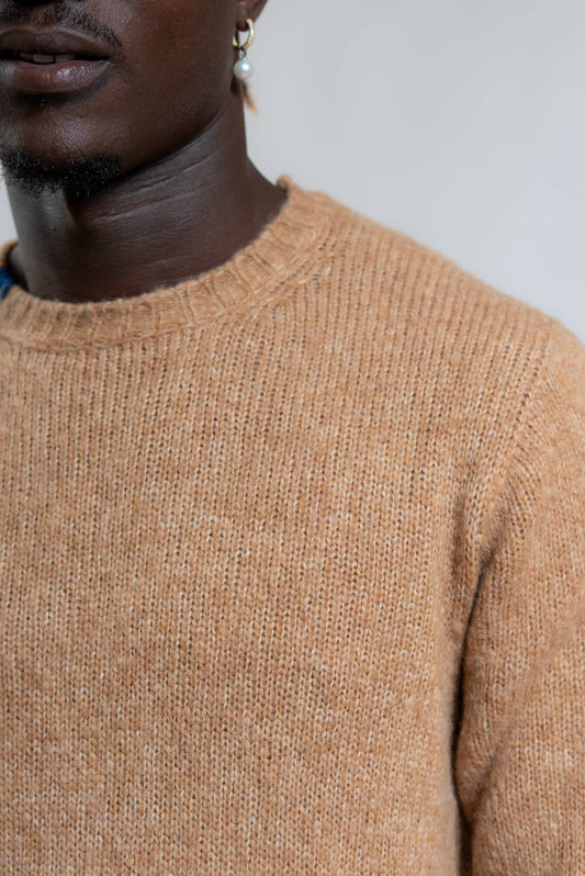 cp company Maglione Will a Girocollo In lana Beige, dettaglio