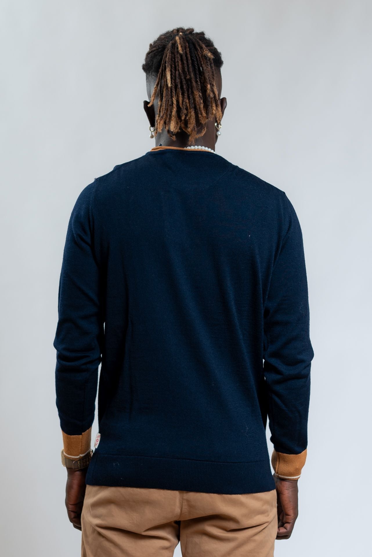 cp company Maglia Lucas/N a Girocollo In lana Blu, retro