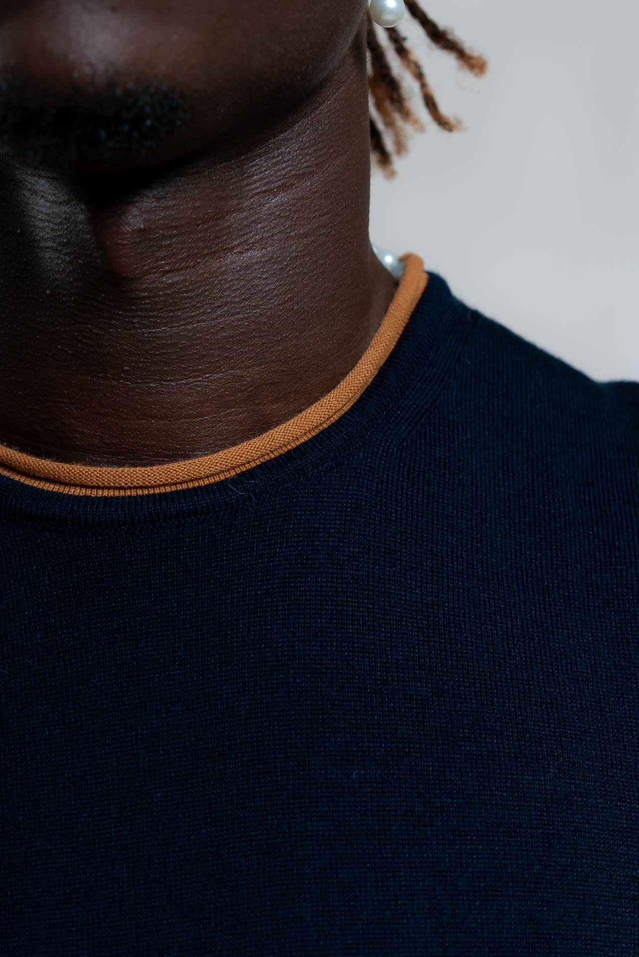 cp company Maglia Lucas/N a Girocollo In lana Blu, dettaglio