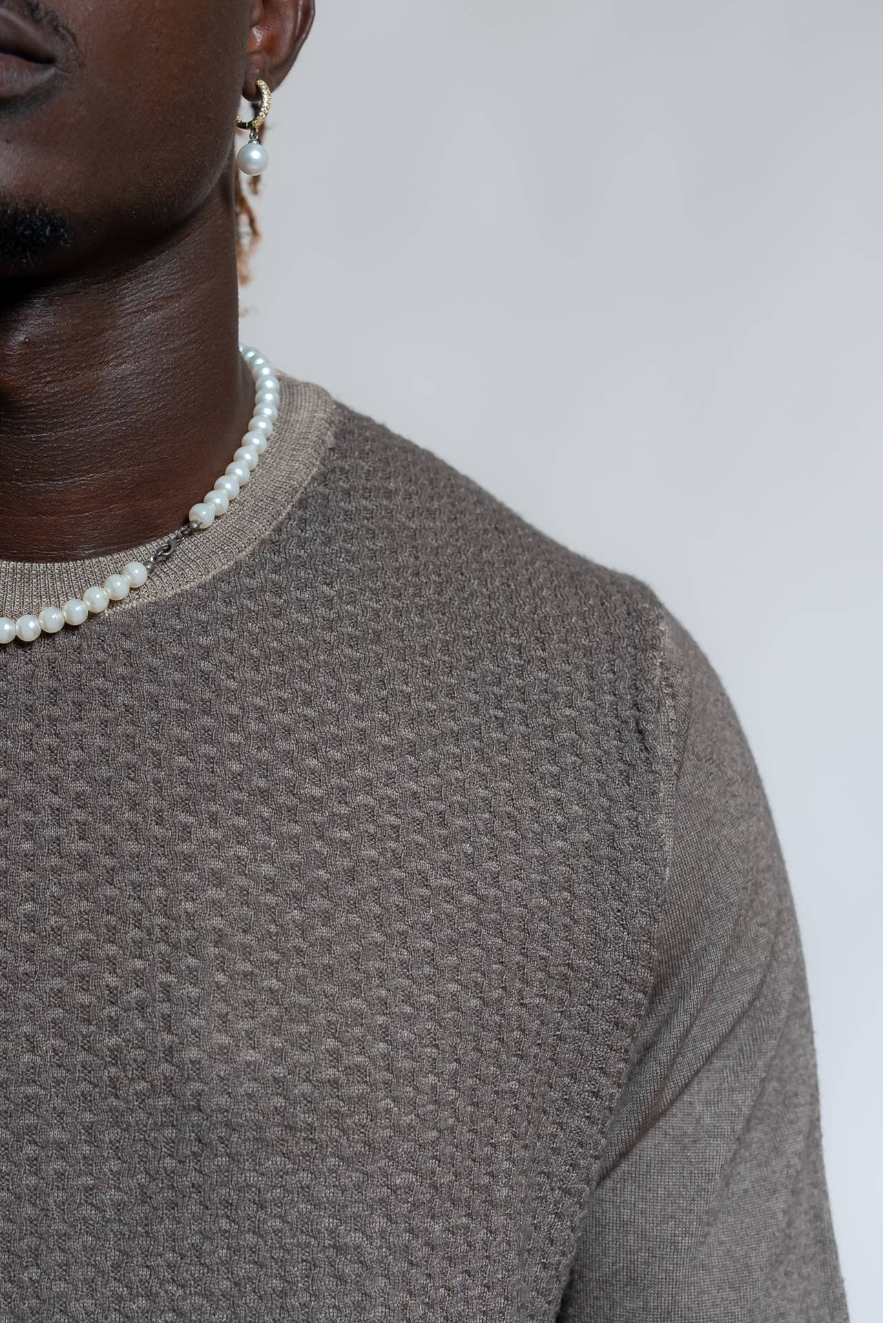 Bob Company Maglia Dunkirk marrone in Lana, dettaglio