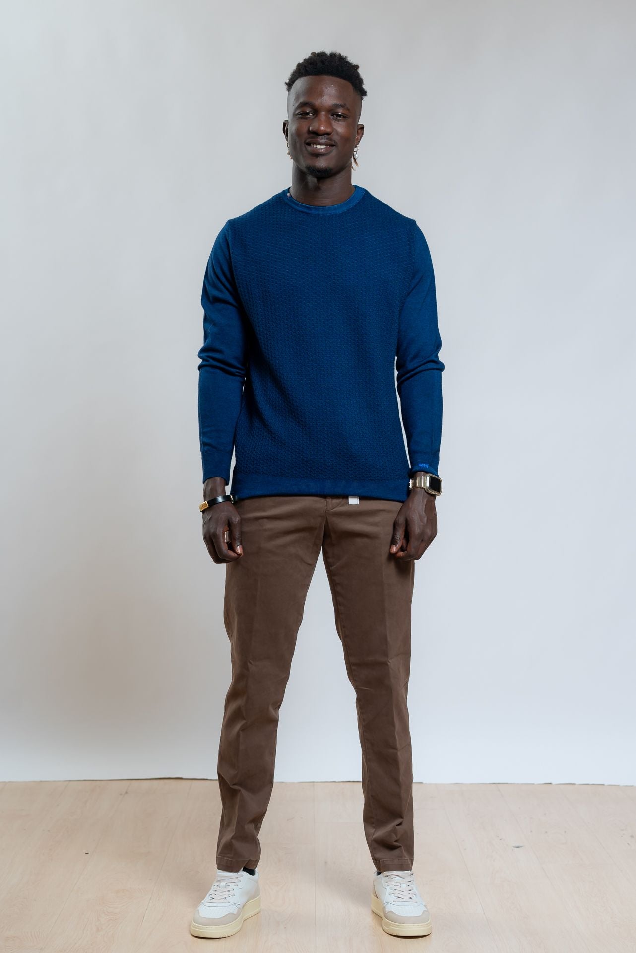 Bob Company Maglia Dunkirk Blu in Lana, intero