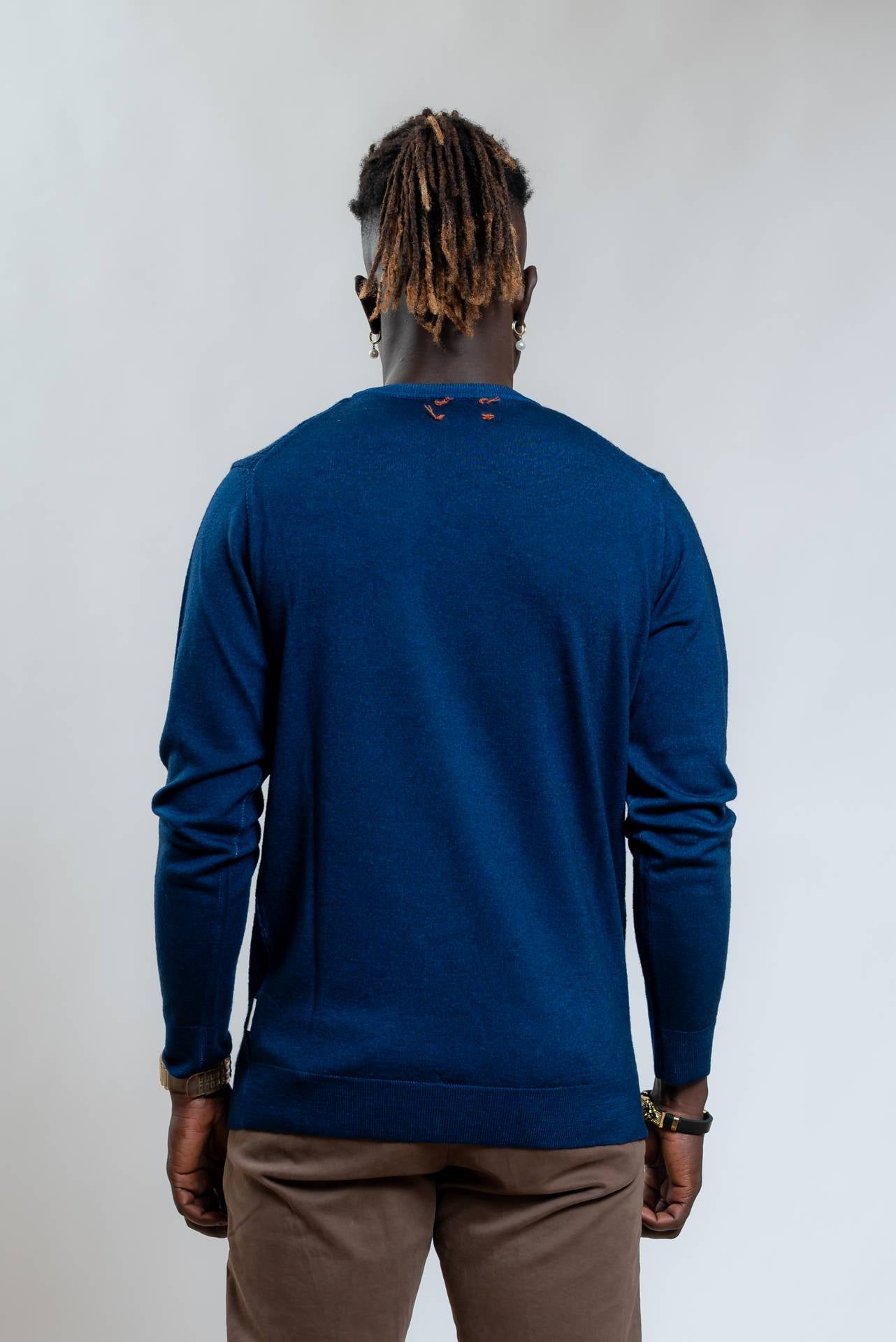 Bob Company Maglia Dunkirk Blu in Lana, retro