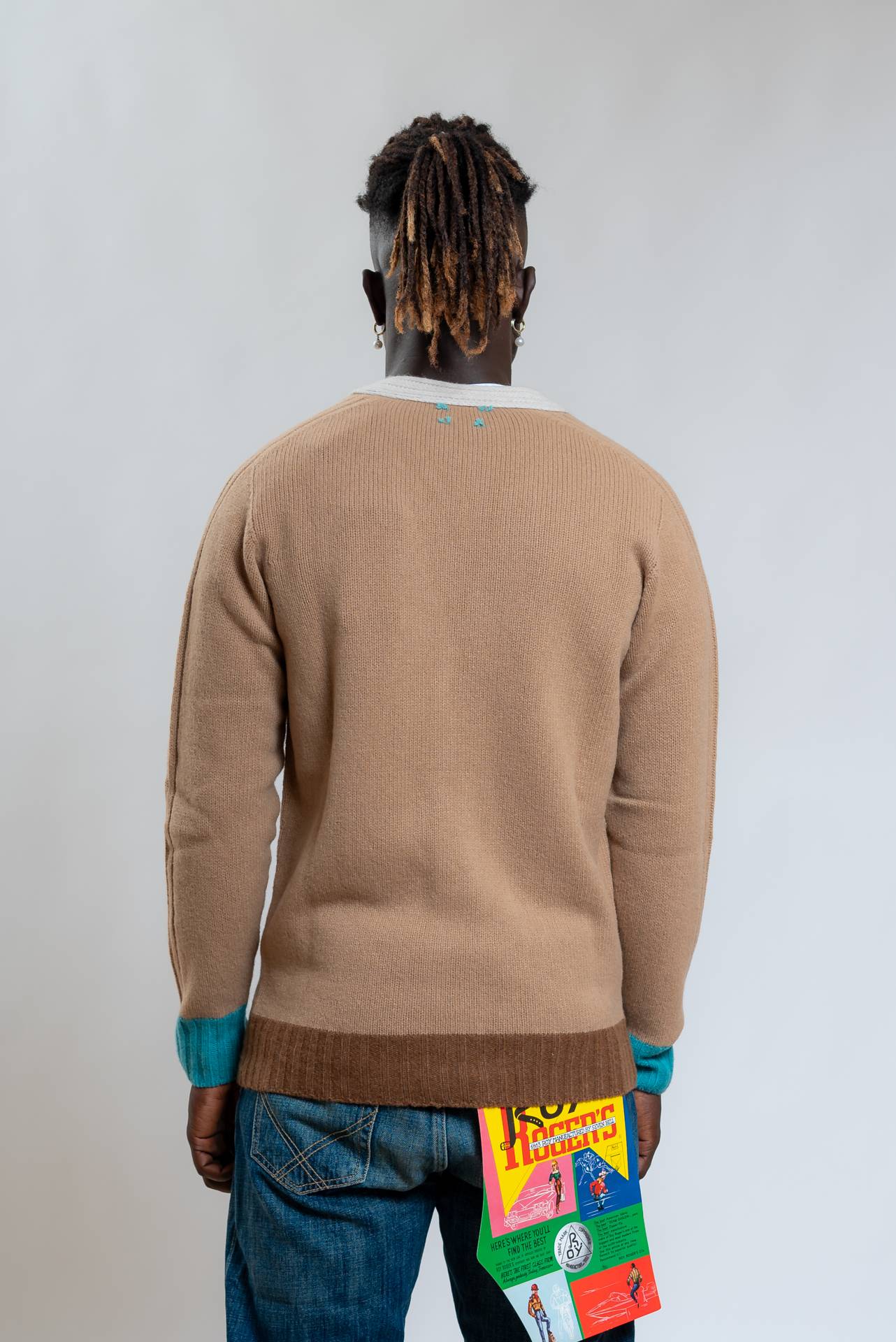 Bob Company  Cardigan Cork Beige In Lana, retro