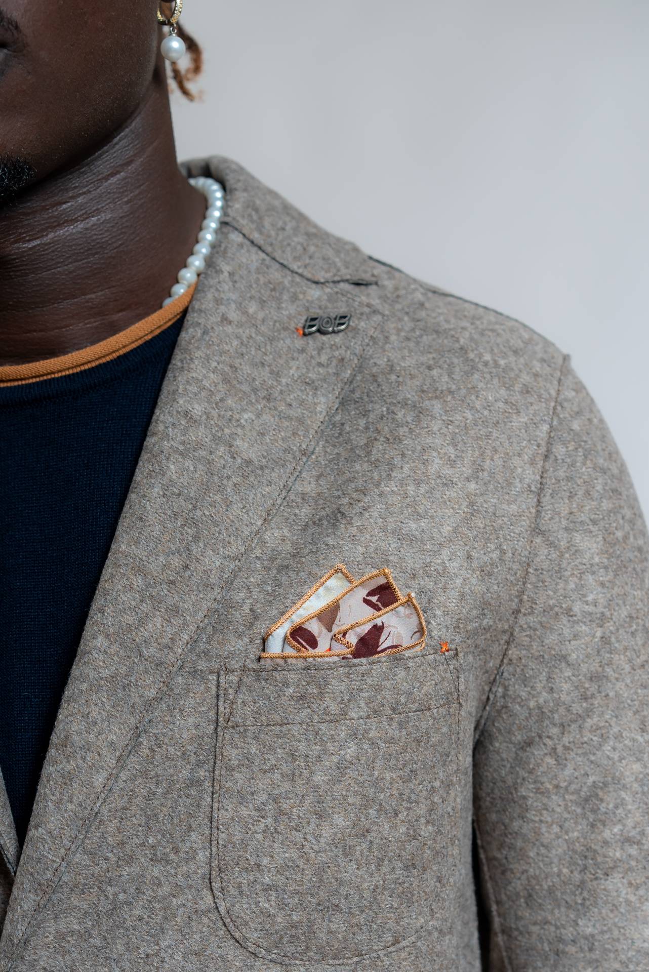 Bob Company Giacca Pole Monopetto Beige, dettaglio