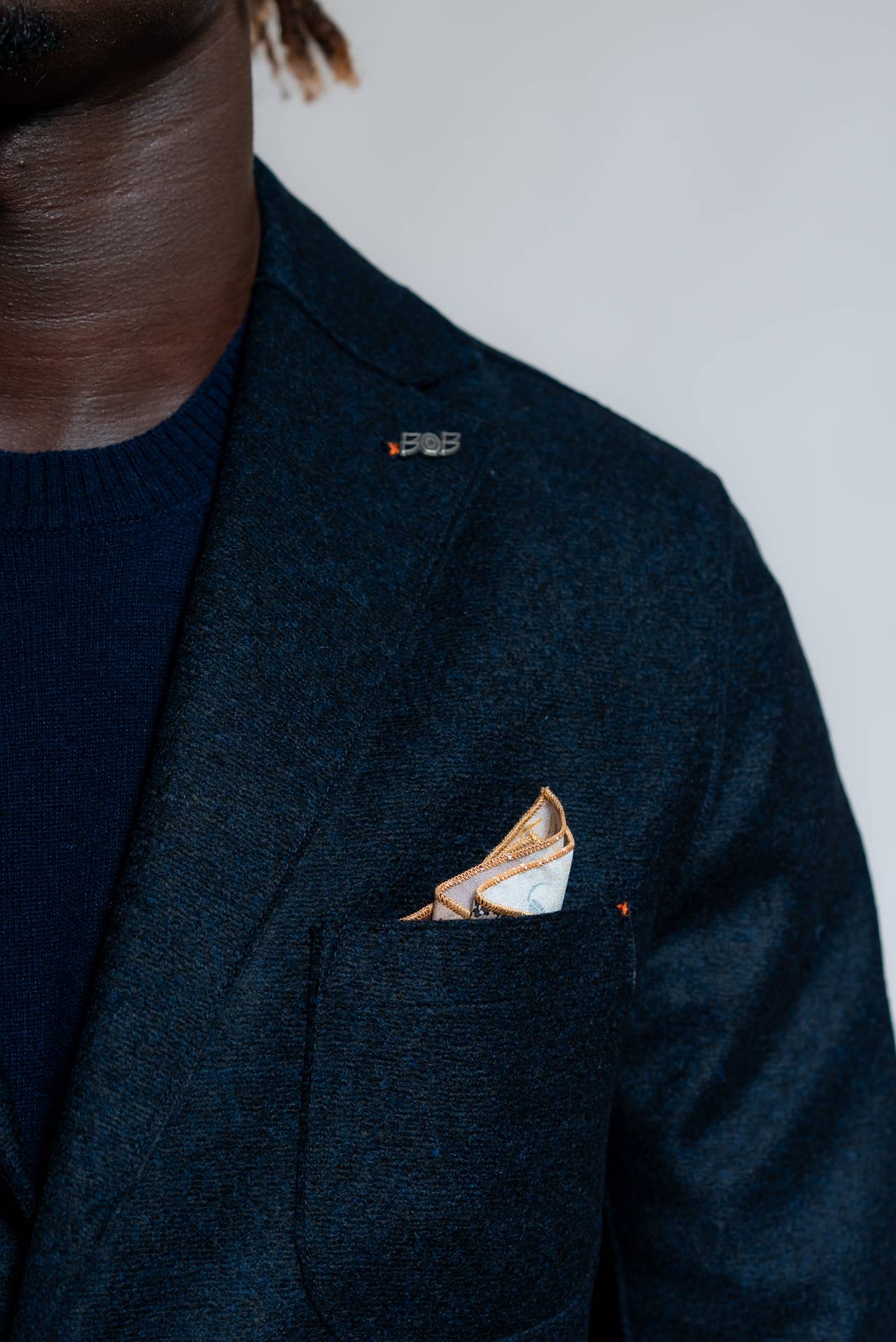 Bob Company Giacca Pole Monopetto Blu, dettaglio