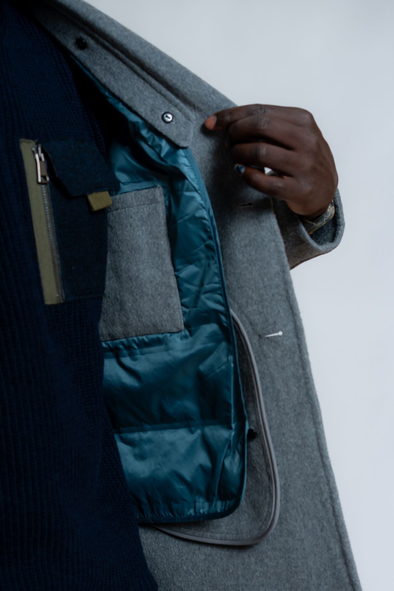 Bob Company Cappotto Bron in Misto Lana grigio, dettaglio2